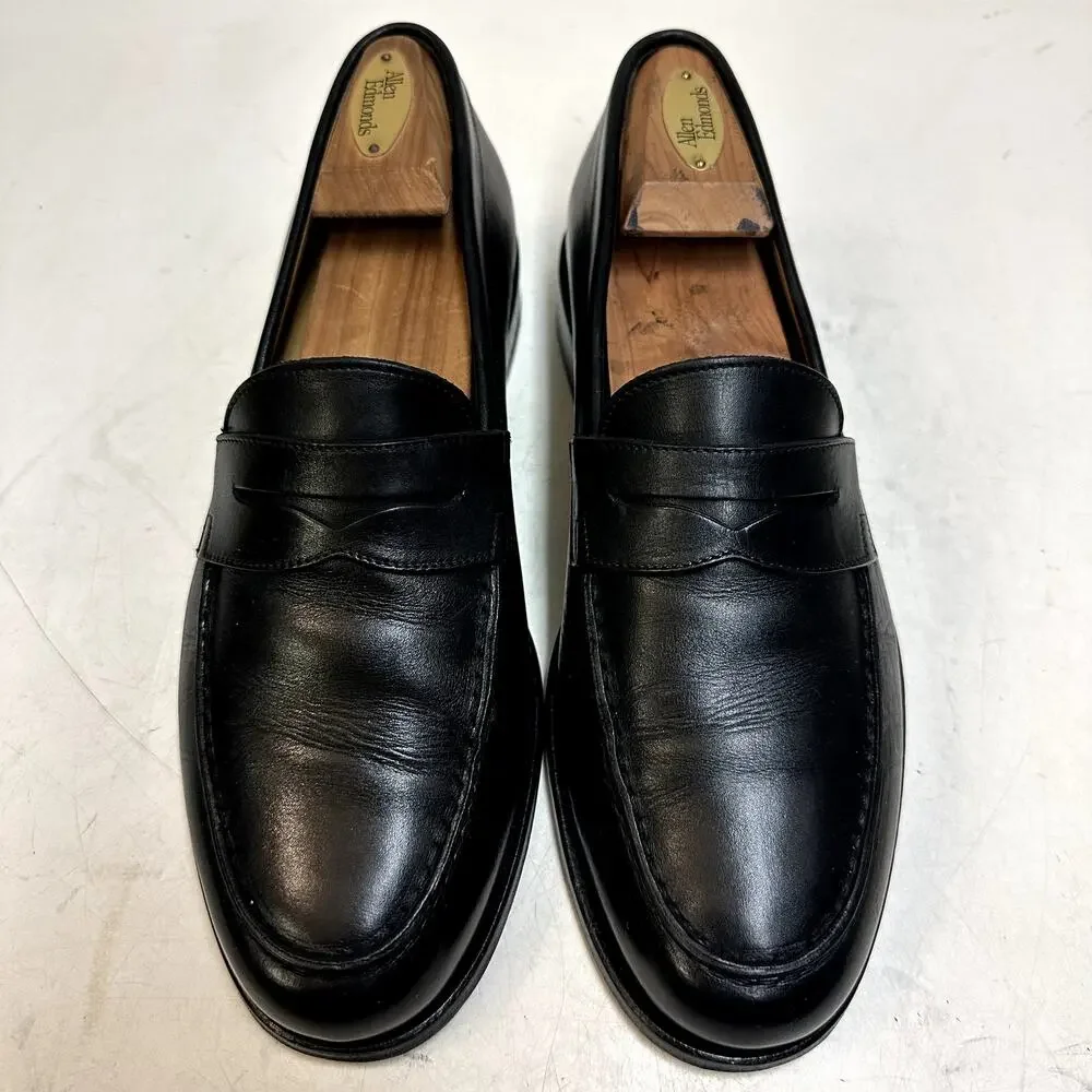 NEW HEELS Polo Ralph Lauren Penny Loafer Black Calf Weltline Made in Italy 9.5 D